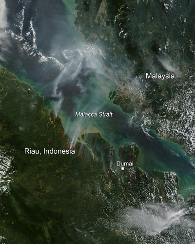 photo of NASA: Sumatra fires in the rise image