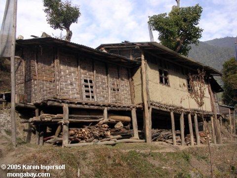 Maisons au Bhutan