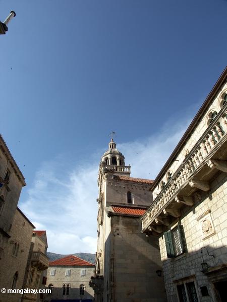Ciudad de Korčula, catedral de la marca del St.