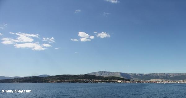Split como visto do mar