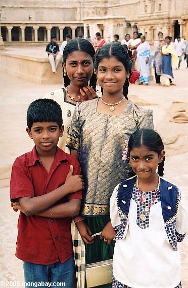 Enfants chez Mamallapuram