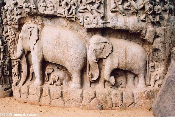 Estatua en Mamallapuram