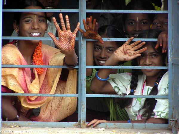 Young girls in India. Photo by Nancy Butler / mongabay.com